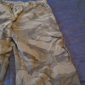 wrangler anthracite camo cargo pants